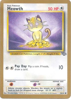 Meowth - 56/64 (Gold Bordered Promo) card from Miscellaneous Cards & Products