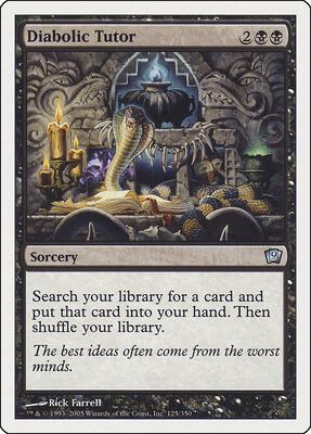 Diabolic Tutor card from 9th Edition