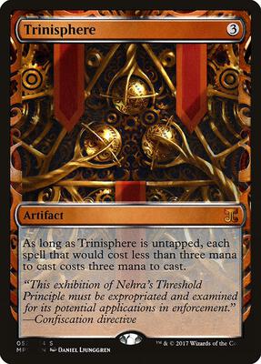 Trinisphere card from Masterpiece Series: Kaladesh Inventions
