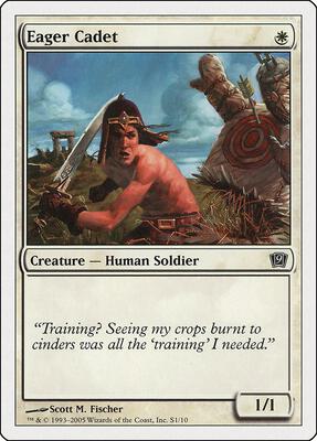 Eager Cadet card from 9th Edition