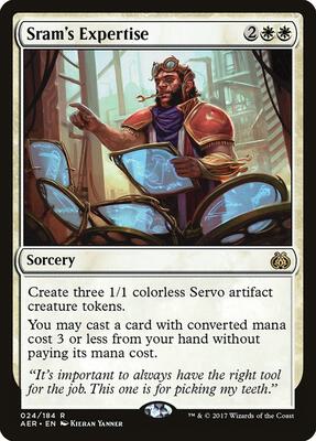 Sram's Expertise card from Aether Revolt