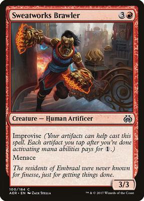 Sweatworks Brawler card from Aether Revolt