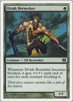Elvish Berserker card from 9th Edition