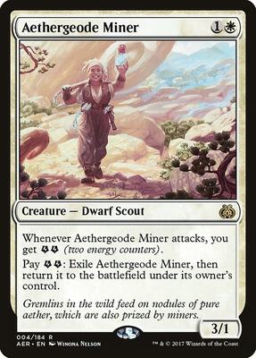 Aethergeode Miner card from Aether Revolt