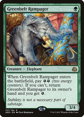 Greenbelt Rampager card from Aether Revolt