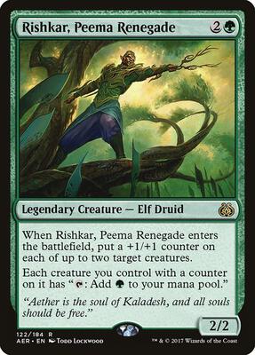 Rishkar, Peema Renegade card from Aether Revolt