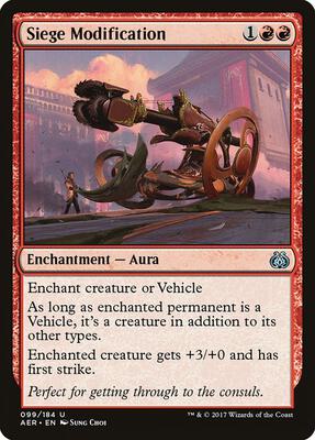 Siege Modification card from Aether Revolt