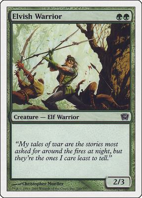 Elvish Warrior card from 9th Edition