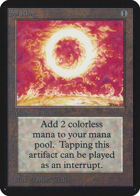 Sol Ring card from Alpha Edition