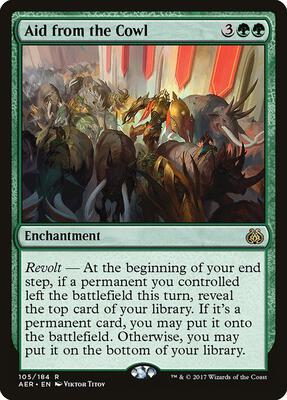 Aid from the Cowl card from Aether Revolt