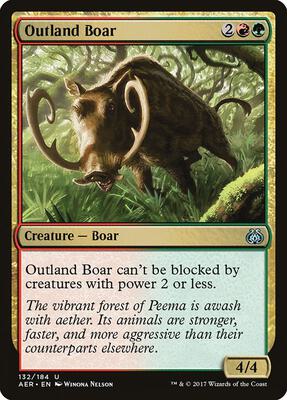 Outland Boar card from Aether Revolt