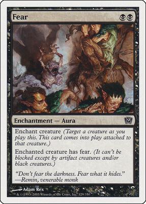 Fear card from 9th Edition