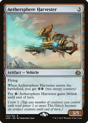 Aethersphere Harvester card from Aether Revolt