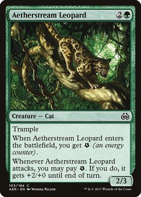 Aetherstream Leopard card from Aether Revolt