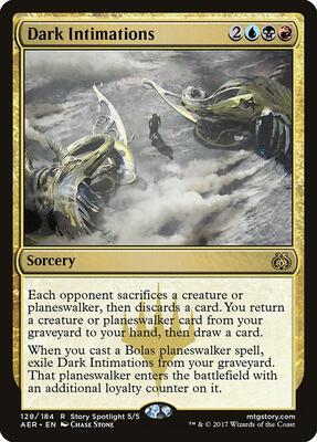 Dark Intimations card from Aether Revolt