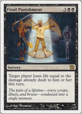 Final Punishment card from 9th Edition
