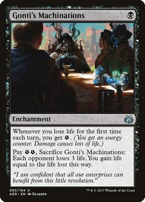 Gonti's Machinations card from Aether Revolt