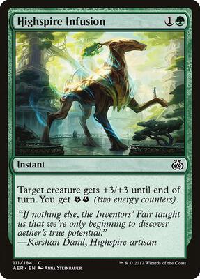 Highspire Infusion card from Aether Revolt