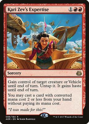 Kari Zev's Expertise card from Aether Revolt