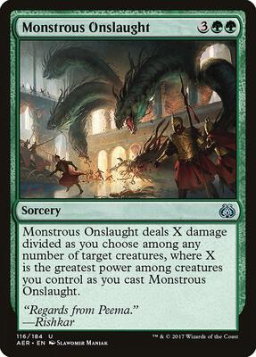 Monstrous Onslaught card from Aether Revolt