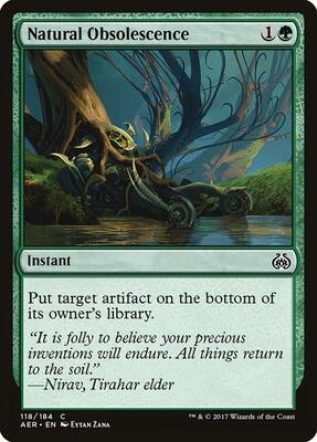 Natural Obsolescence card from Aether Revolt