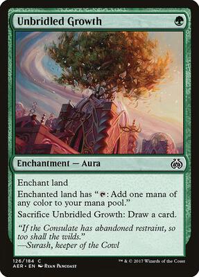 Unbridled Growth card from Aether Revolt