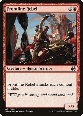 Frontline Rebel card from Aether Revolt
