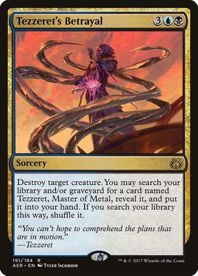 Tezzeret's Betrayal card from Aether Revolt
