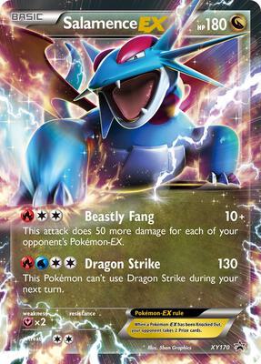 Salamence EX - XY170 card from XY Promos