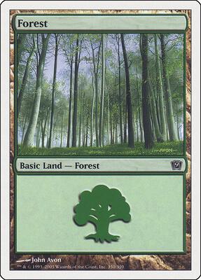 Forest (350) card from 9th Edition
