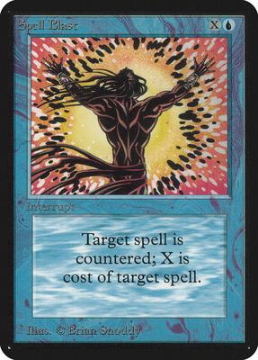 Spell Blast card from Alpha Edition