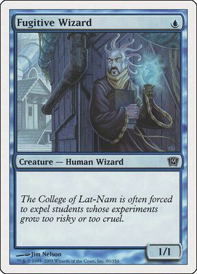 Fugitive Wizard card from 9th Edition