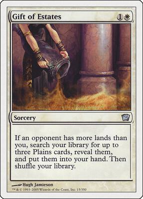 Gift of Estates card from 9th Edition