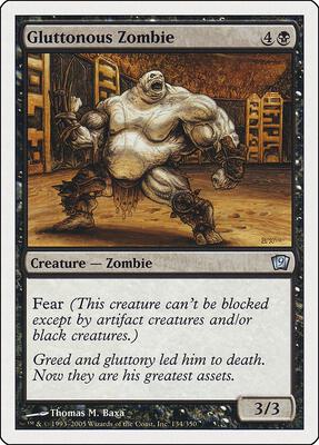 Gluttonous Zombie card from 9th Edition