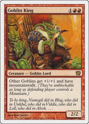 Goblin King card from 9th Edition