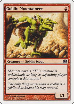 Goblin Mountaineer card from 9th Edition