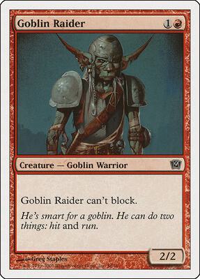 Goblin Raider card from 9th Edition