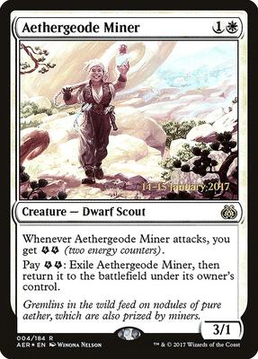 Aethergeode Miner card from Prerelease Cards
