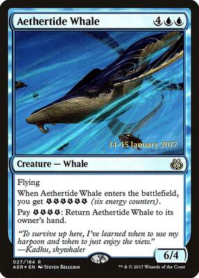 Aethertide Whale card from Prerelease Cards