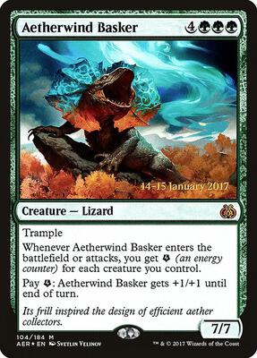 Aetherwind Basker card from Prerelease Cards