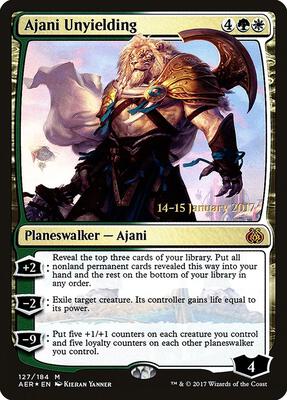 Ajani Unyielding card from Prerelease Cards
