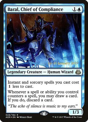 Baral, Chief of Compliance card from Prerelease Cards