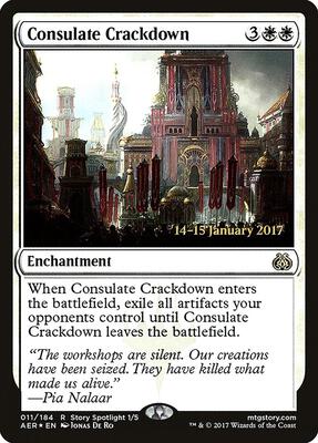 Consulate Crackdown card from Prerelease Cards