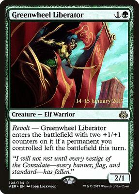 Greenwheel Liberator card from Prerelease Cards