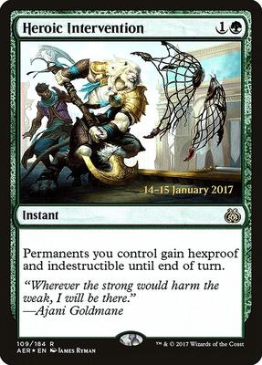 Heroic Intervention (AER) card from Prerelease Cards