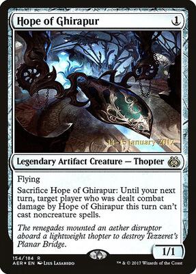 Hope of Ghirapur card from Prerelease Cards