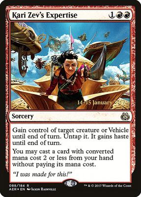 Kari Zev's Expertise card from Prerelease Cards