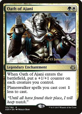 Oath of Ajani card from Prerelease Cards