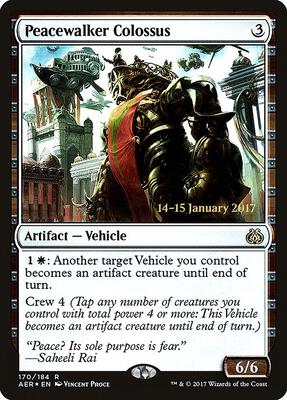 Peacewalker Colossus card from Prerelease Cards