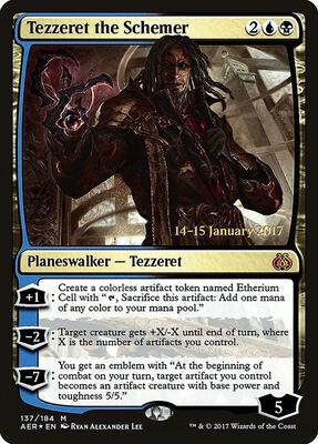 Tezzeret the Schemer card from Prerelease Cards